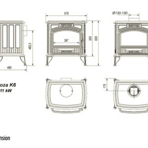 Koza K6 11kW Stove With Automatic Air Control