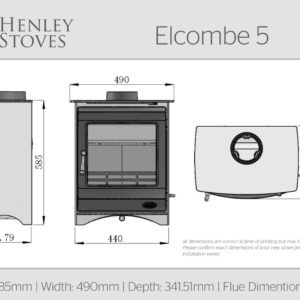 Elcombe 5 kW Matt Black Stove