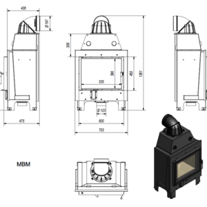 MBM 10 kW Insert Stove