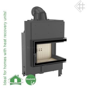 MBM 10 kW Right Corner Glass (without iron bracket) Insert Stove