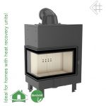 MBM 10 kW Leftt Corner Glass (without iron bracket) Insert Stove