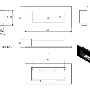 Bio Fireplace Delta 2 Qube