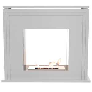 Bio Fireplace June Tunnel White