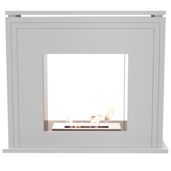 Bio Fireplace June Tunnel White