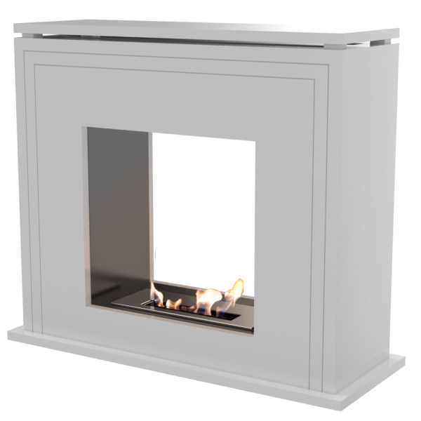 Bio Fireplace June Tunnel White