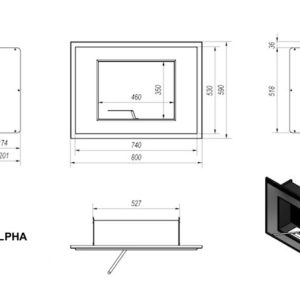 Bio Fireplace Alpha Black