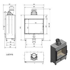 Lucy 15 kW Insert Stove