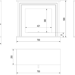 Bio Fireplace June White