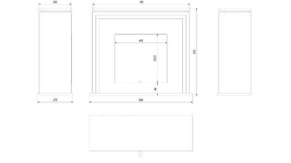 Bio Fireplace June Tunnel Black