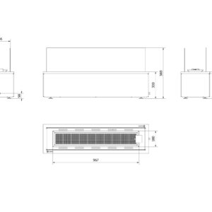 full Patio Horizontal Gas Heater Remote Control